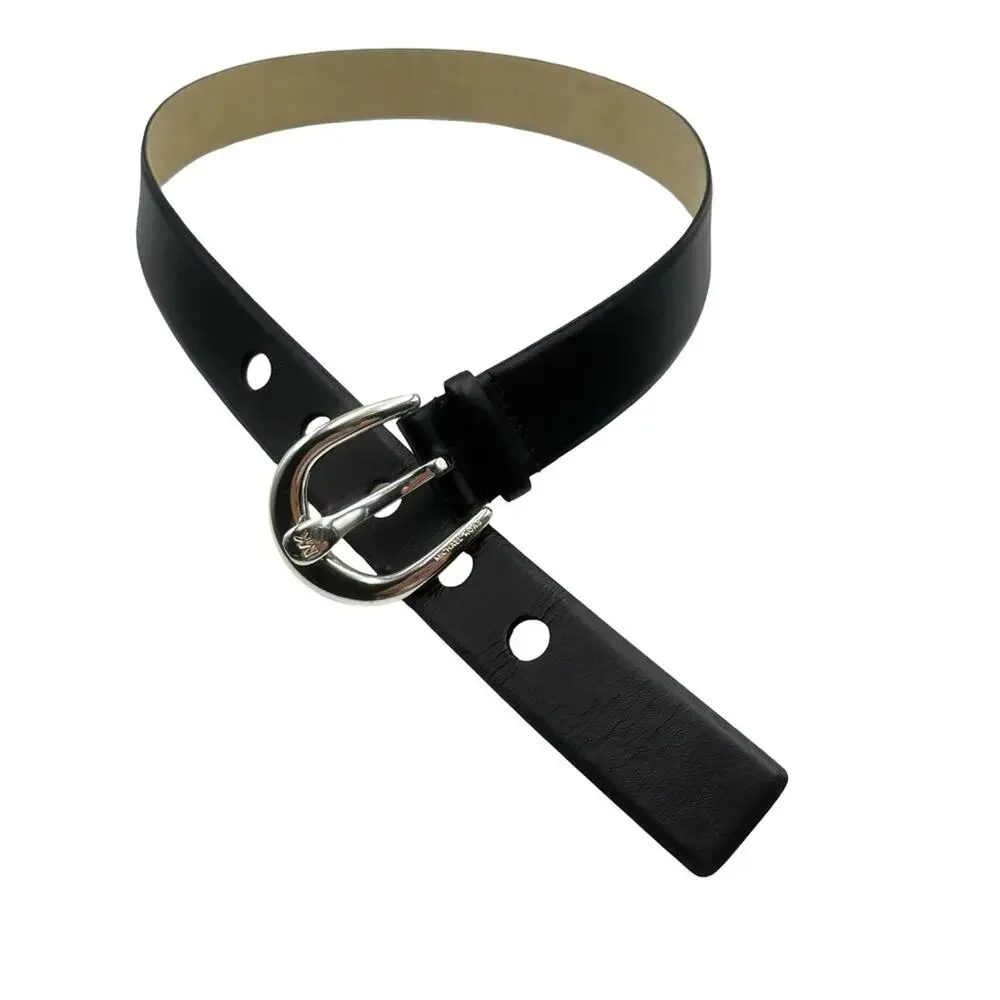 MICHAEL KORS - women's black leather belt - SIZE 40.5